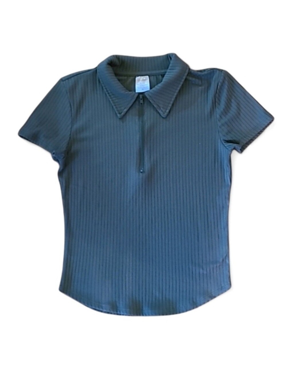 Jr's No Boundaries Ribbed Zip Collar Polo Shirt Size Small 3-5